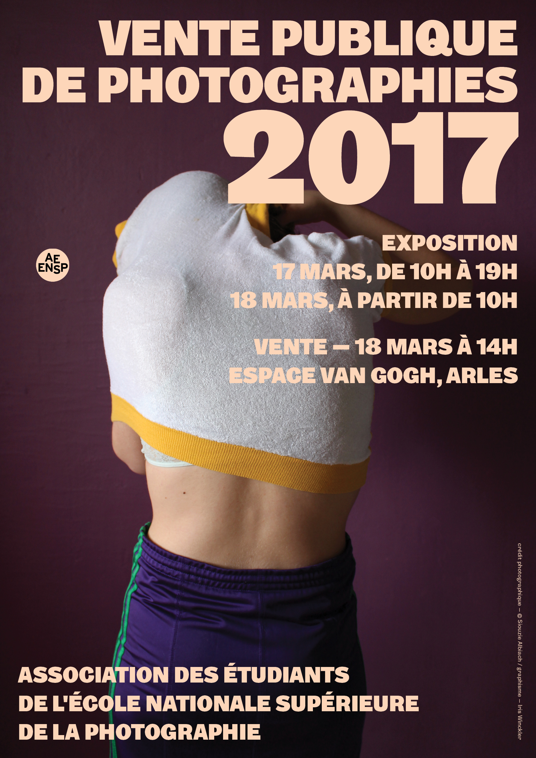 affiche de la vente publique de photographie 2017