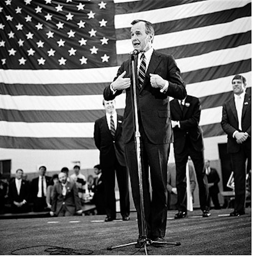 Bush and Flag, Spartanburg, South Carolina, 1988 © Arthur Grace.