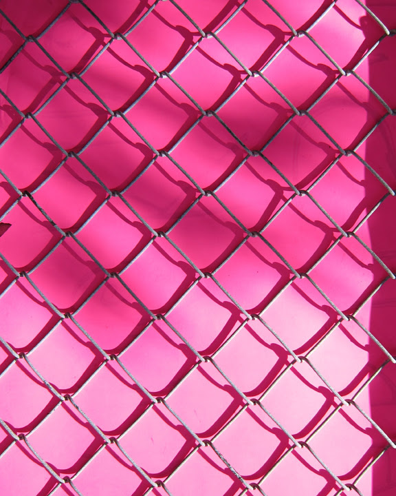 Untitled (Fence on pink), 2016, courtesy of Jenkins Johnson Gallery, © Sadie Barnette