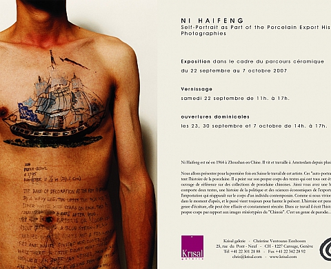 Ni Haifeng Self-Portrait as part of the porcelain export History photographies