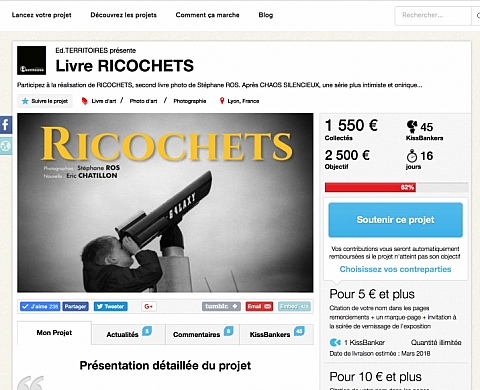 Campagne crowdfunding pour RICOCHETS - Stéphane ROS Campagne crowdfunding pour RICOCHETS - Stéphane ROS