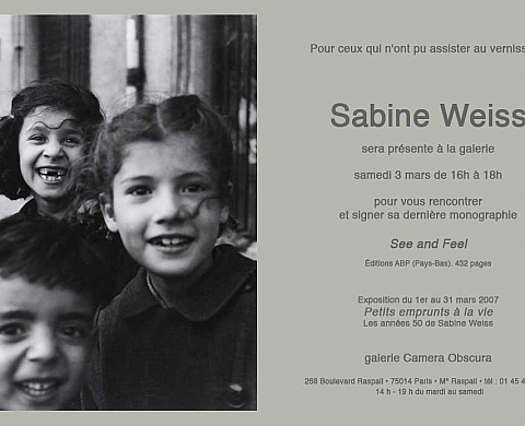 Sabine Weiss - See and feel Sabine Weiss - See and feel