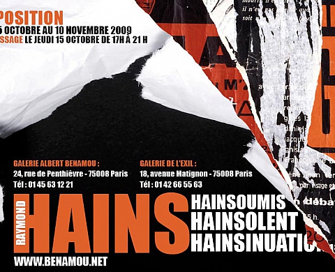 Raymond Hains - Hainsoumis, Hainsolent, Hainsinuation, Hainsouciant