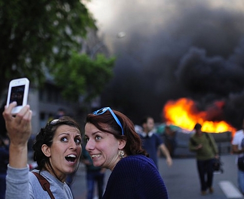 Un selfie de mauvais goût