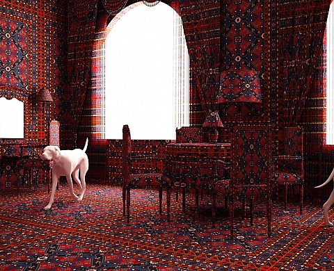 Farid Rasulov - Dogs in the Living Room à la Galerie Rabouan Moussion
