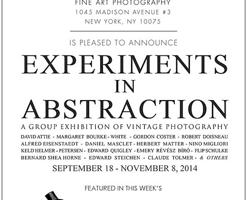 Experiments in abstraction : A Group Exhibition of Vintage Photography 