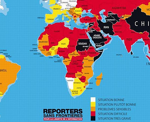 Reporters Sans Frontières publie le classement mondial de la liberté de la presse 2015 : une détérioration générale