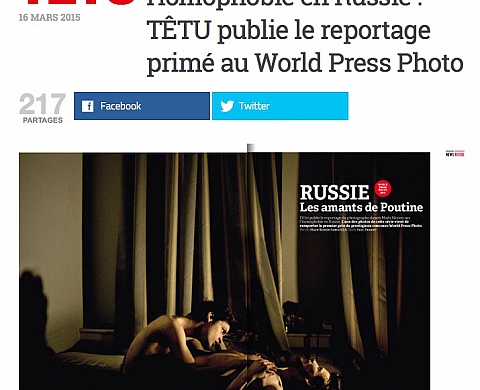 Le gagnant du World Press Mads Nissen dans le TÊTU d'avril