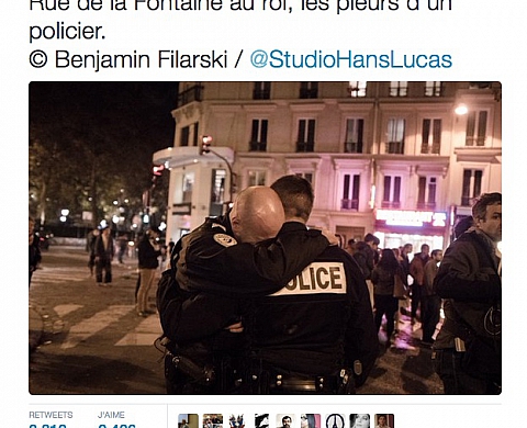 Le policier en pleurs de Benjamin Filarski fait le tour du web