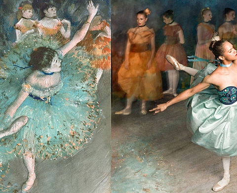 Tableaux photographiques des ballerines de Degas
