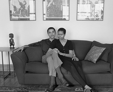 Une photographie des jeunes Obama vendue à New York