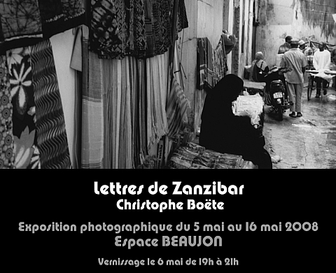 Christophe Boëte Lettres de Zanzibar